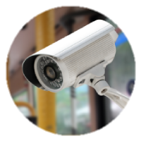 Surveillance and security camera ensuring safety and protection in the area.