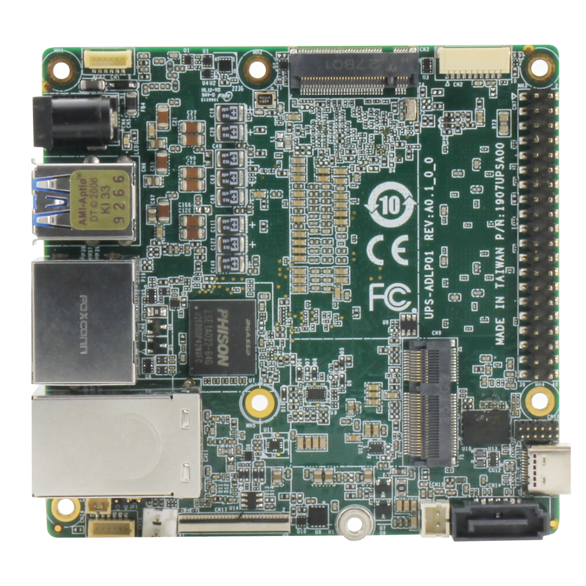 UP Squared i12 embedded board back view.