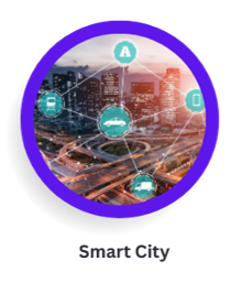 Smart city technology illustration showcasing the advancements in urban infrastructure and connectivity.