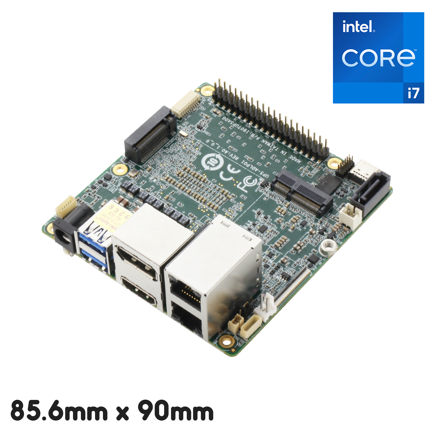 Product photo of UP Squared i12, embedded board, front view